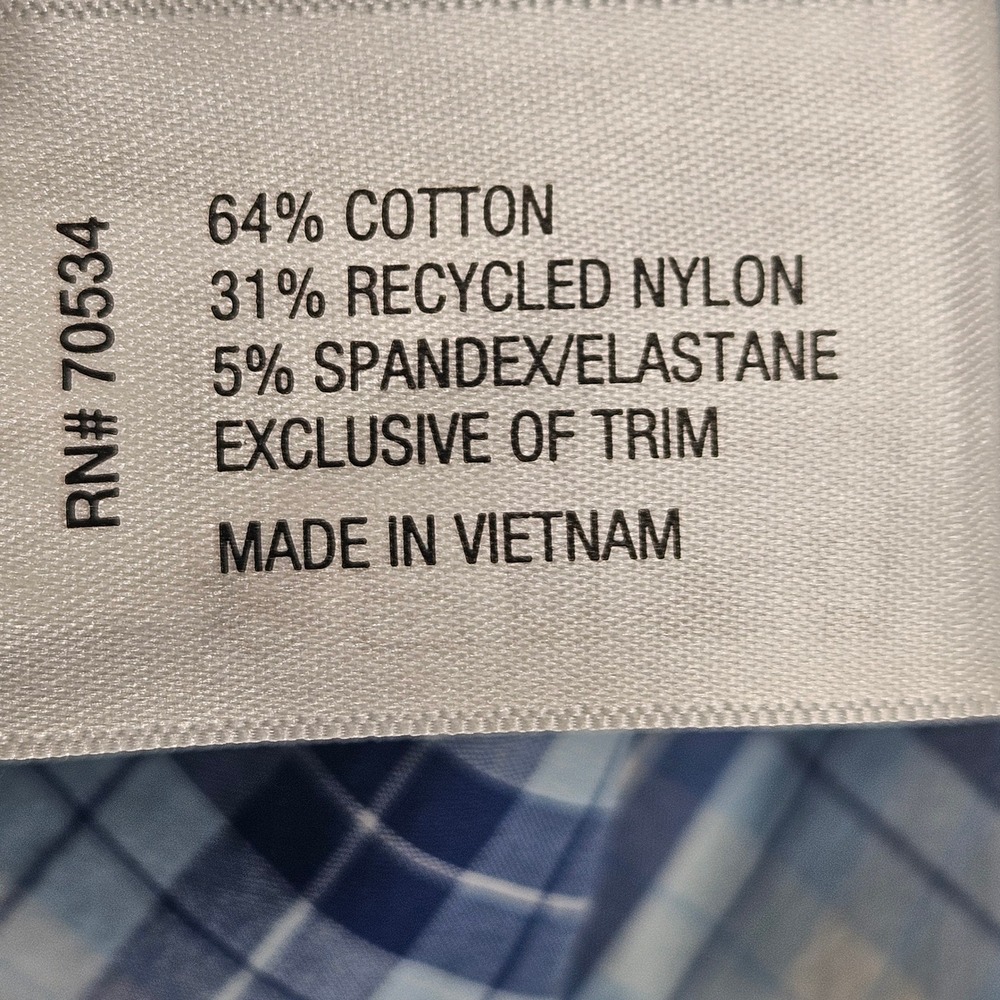 Orvis Mens XL Blue Plaid Short Sleeve Active Fit Button Down Shirt RN 70534 - Picture 8 of 10